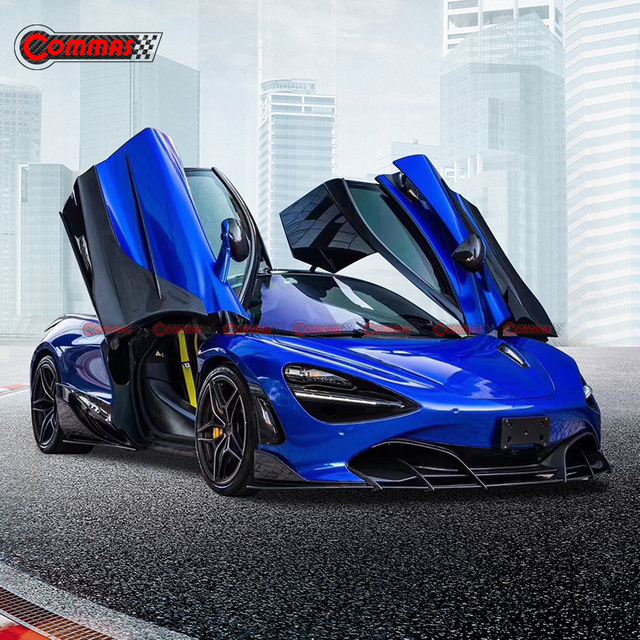 Боковые юбки Topcar из углеродного волокна саржевого переплетения 3k для Mclaren 720S